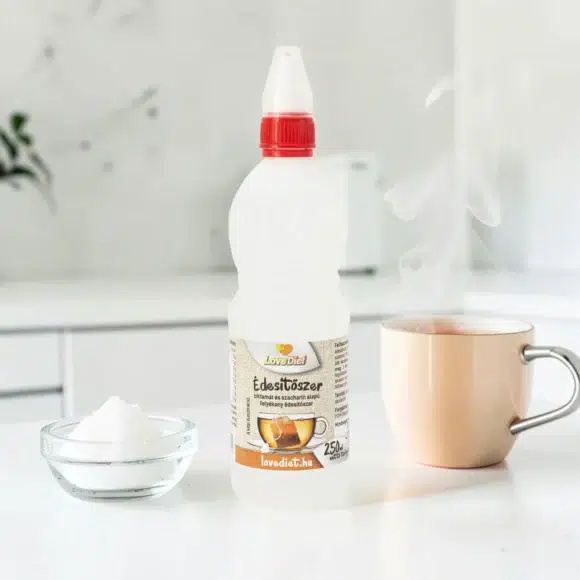 mesterséges folyékony édesítő, diétás édesítőoldat, cukorhelyettesítő készítmény, folyékony édesítő 250ml