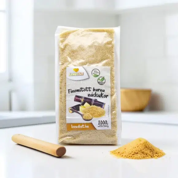 nádcukor, barna cukor alapanyag, természetes eredetű édesítő, nádcukor 1kg