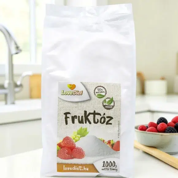 gyümölcscukor, természetes édesítő, fruktóz 1kg, cukorhelyettesítő alapanyag