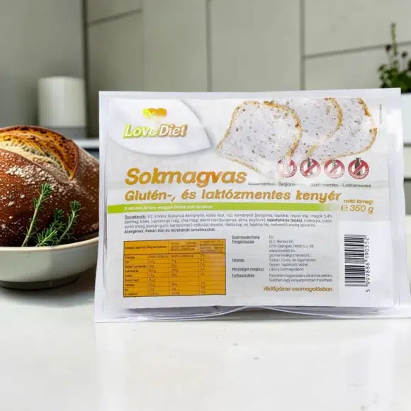 gluténmentes kenyér, laktózmentes kenyér, diétás pékáru, mentes kenyér, sokmagvas mentes kenyér