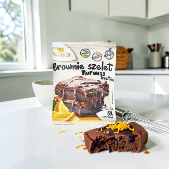 gluténmentes sütemény, diétás desszert, mentes édesség, narancsos brownie, narancs ízesítésű édesség
