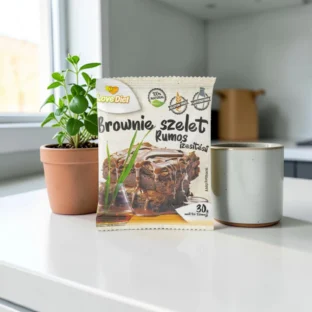 gluténmentes sütemény, diétás desszert, mentes édesség, rumos ízesítésű brownie, gluténmentes brownie recept