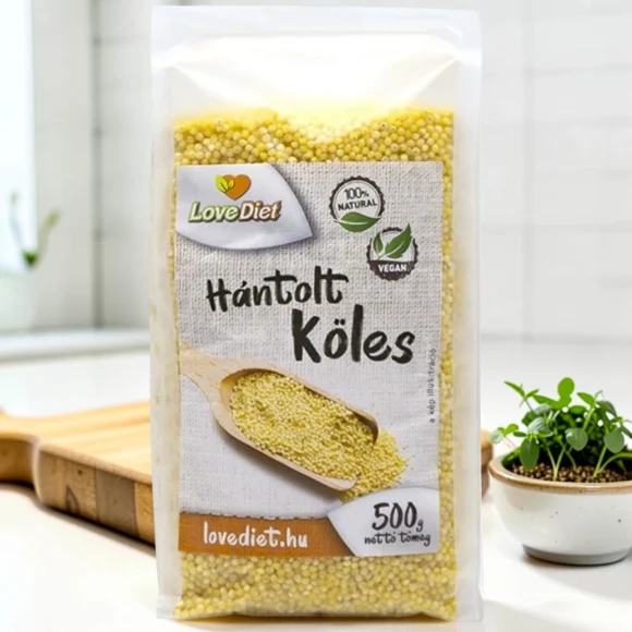 gluténmentes gabona, diétás köret, mentes köret, hántolt köles 500g, lúgosító mentes alapanyag