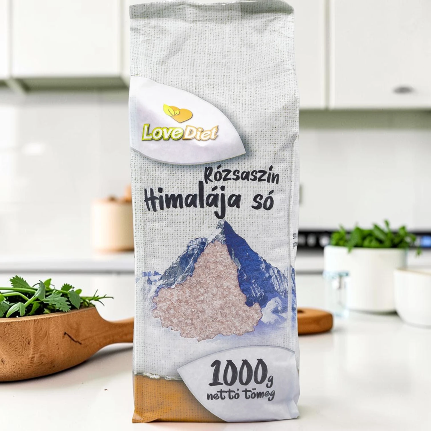 természetes só, diétás alapanyag, Himalája só 1kg, rózsaszín só, finom szemcséjű só