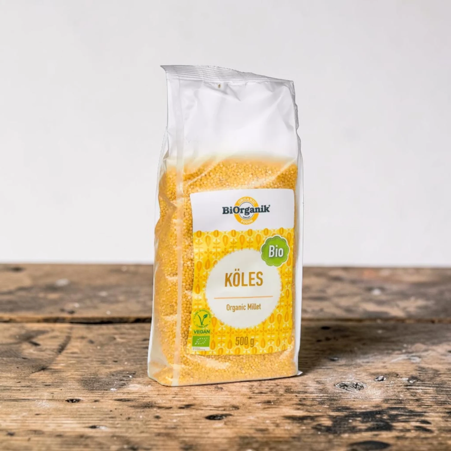 BIO köles 500g, prémium bio gabonafélék, organikus és lúgosító gabonafélét, bio gabona, növényi köret, hántolt köles