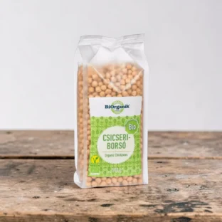 BIO csicseriborsó 500g, prémium bio hüvelyesek, organikus és tápláló alapanyagot, bio termék, növényi alapanyag, száraz csicseriborsó