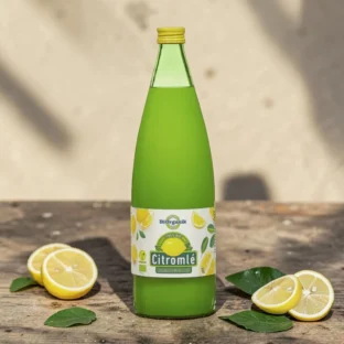 BIO citromlé 100% 1l, prémium bio italok, laktózmentes citromlé, vegán citromlé, növényi italalap, finom tiszta bio citromlé