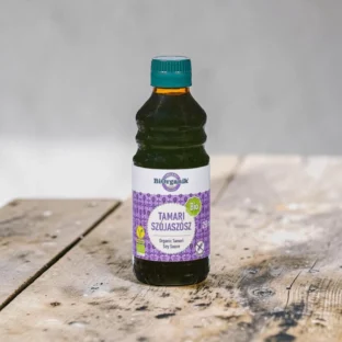 BIO tamari (szójaszósz) 250ml, prémium bio szószok, tiszta japán szószt, bio ízesítő, növényi alapanyag, búza nélküli szójaszósz