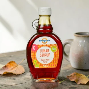 BIO juharszirup "C" 250ml, prémium bio édesítők, tiszta kanadai szirupot, bio édesítő, növényi alapanyag, sötét juharszirup