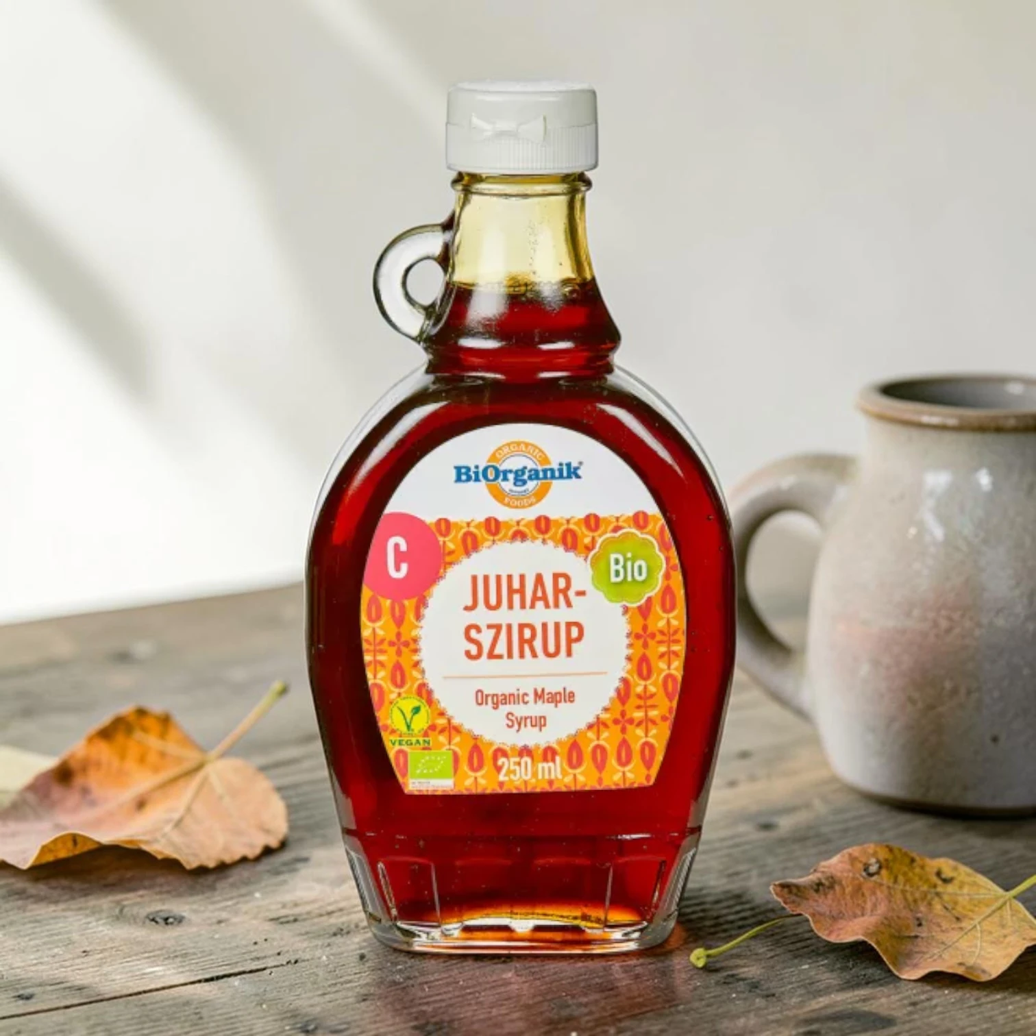 BIO juharszirup "C" 250ml, prémium bio édesítők, tiszta kanadai szirupot, bio édesítő, növényi alapanyag, sötét juharszirup