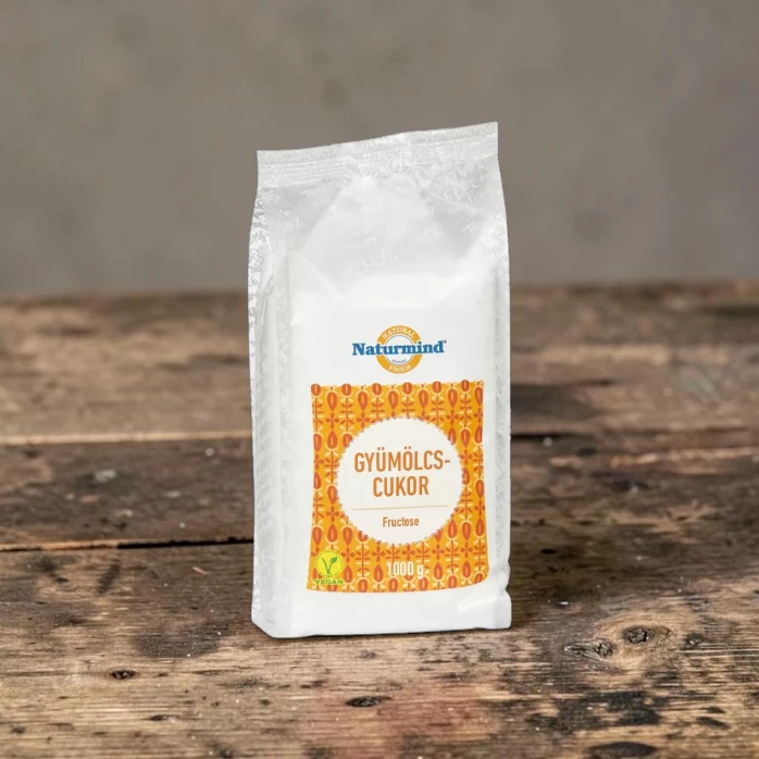 Naturmind gyümölcscukor (fruktóz) 1kg, prémium természetes édesítők, gazdaságos gyümölcscukrot, természetes édesítő, növényi alapanyag, kristályos fruktóz édesítő