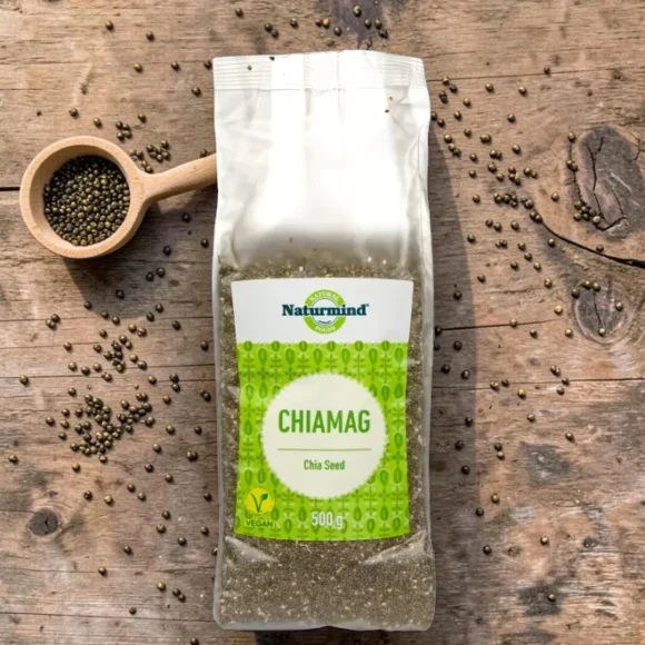 Naturmind chiamag fekete 500g, prémium konyhai magvak, laktózmentes chiamag, vegán chiamag, növényi alapanyag, finom gluténmentes chia mag