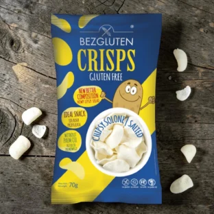 gluténmentes chips, diétás alapanyag, mentes snack, sós mentes chips, PKU chips, alacsony fehérjetartalmú rágcsálnivaló, BG 70g
