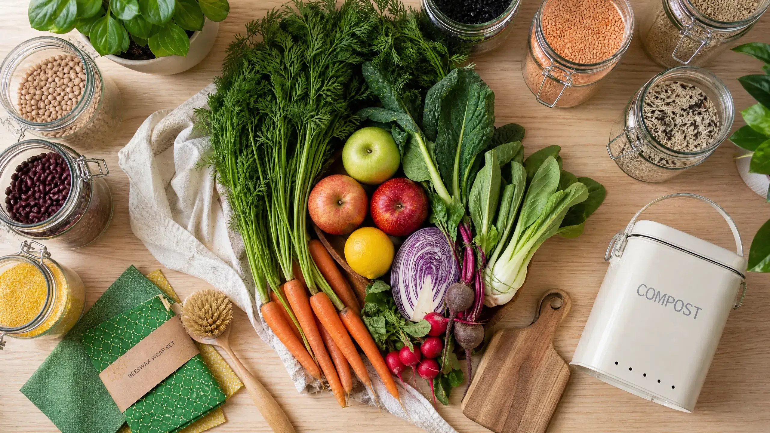 fenntartható konyha, pazarlásmentes, környezettudatos étkezés, élelmiszer-pazarlás, komposztálás, növényi alapú étrend, Bio-Kuckó, zero waste konyha