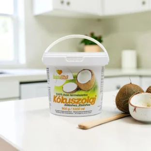 szűrt kókuszolaj, diétás alapanyag, mentes zsiradék, kókuszolaj 1000ml, sütőolaj mentes diétához