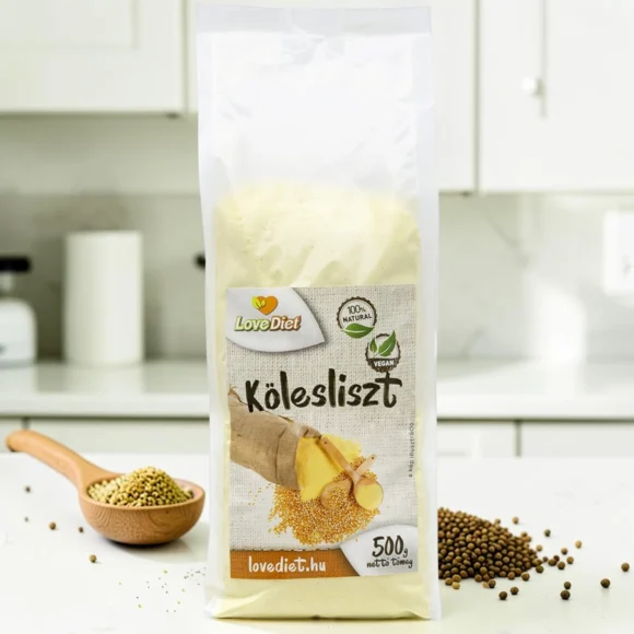 kölesliszt, diétás alapanyag, mentes liszt, kölesliszt 500g, lúgosító liszt