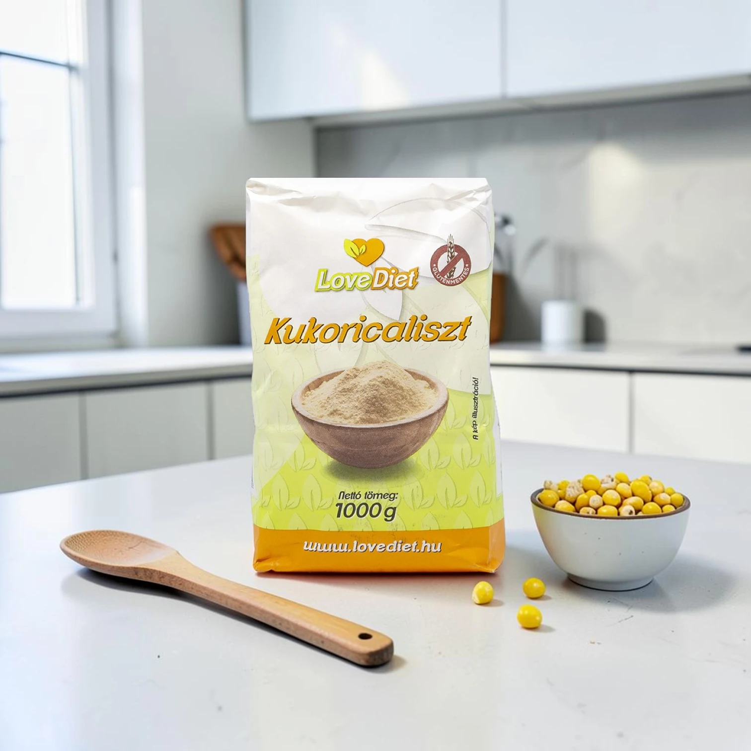 gluténmentes kukoricaliszt, diétás alapanyag, mentes liszt, kukoricaliszt 1kg, gluténmentes sütés