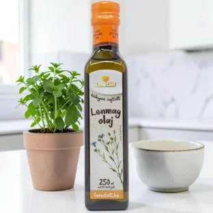 hidegen sajtolt lenmagolaj, diétás alapanyag, természetes olaj, lenmagolaj 250ml, Omega-3 zsírsav forrás