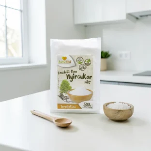 finn xilit, diétás alapanyag, mentes édesítő, eredeti nyírfacukor 500g, alacsony glikémiás indexű édesítőszer, xilit nyírfából