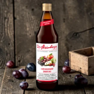 gluténmentes direktlé, kálium és magnézium, galagonya kivonat, szívbarát gyümölcslé, mentes ital, Dr. Steinberger 750 ml, keringés támogatása
