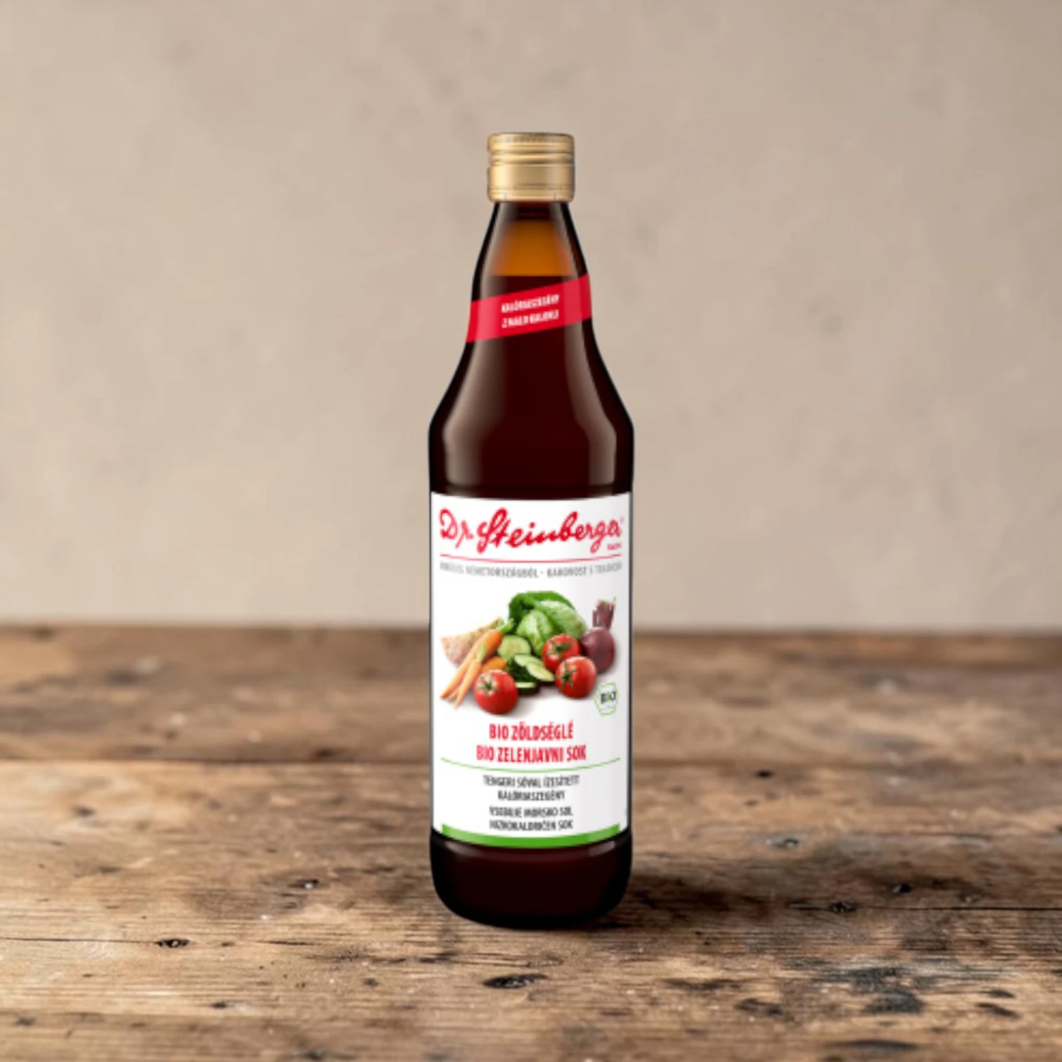 bio zöldséglé, gluténmentes direktlé, Dr. Steinberger 750 ml, mentes gyümölcslé, funkcionális ital, tejsavas erjesztésű lé, vegyes zöldségital, alacsony kalóriájú ital