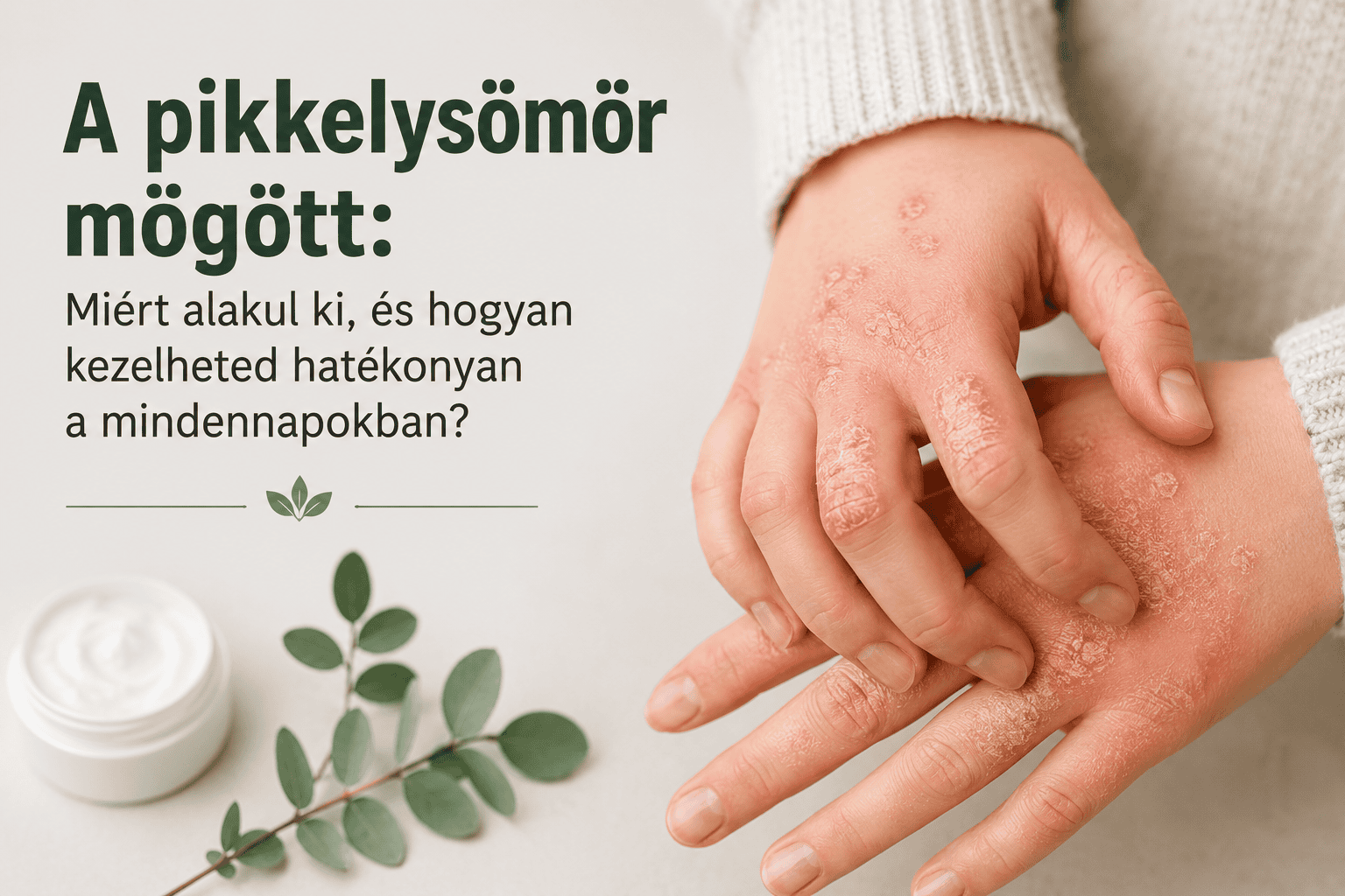pikkelysömör, tudatos bőrápolás, plakkok, pikkelysömör tüneti kezelés, Krónikus stressz, gyulladáscsökkentő krémek, egészséges életmód