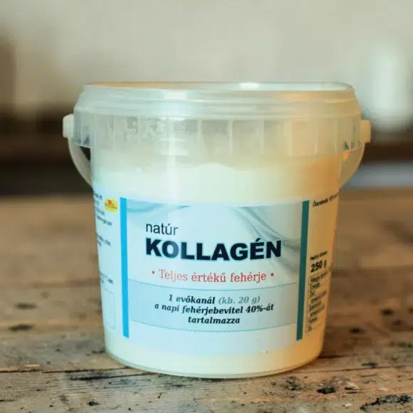 kollagén por – dietetikus ajánlásával, Szarka Dorottya dietetikus, hidrolizált sertéskollagén, kollagén peptid 250g, tiszta fehérjepótlás, kötőszövet támogatása