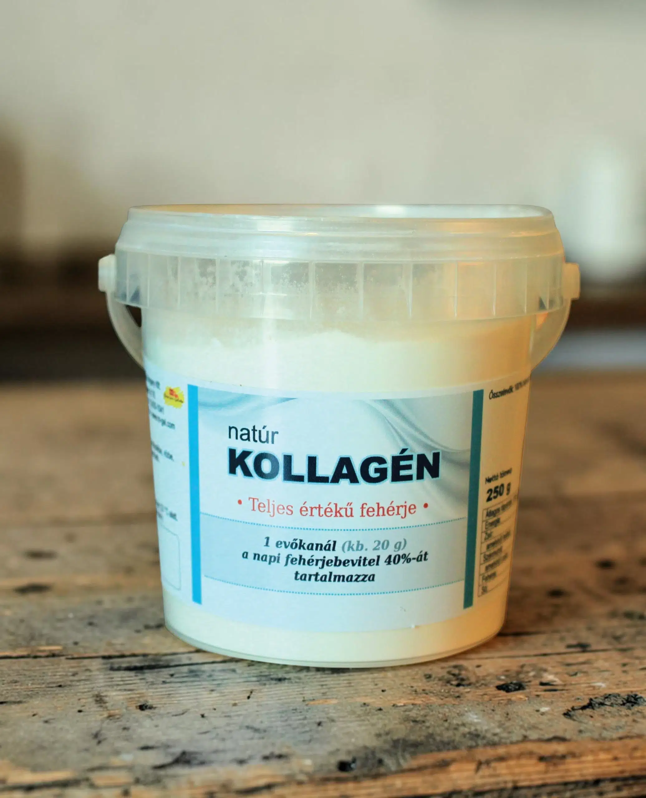 kollagén por – dietetikus ajánlásával, Szarka Dorottya dietetikus, hidrolizált sertéskollagén, kollagén peptid 250g, tiszta fehérjepótlás, kötőszövet támogatása