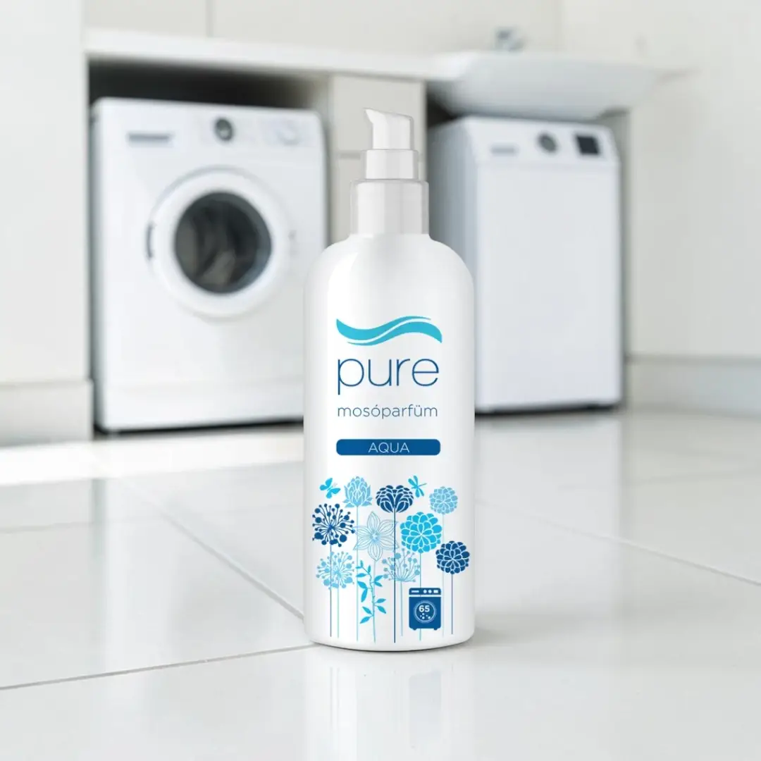 Pure Aqua mosóparfüm, hosszan tartó mosóparfüm, vegán mosóparfüm Pure Aqua, antiallergén mosóparfüm Pure Aqua, Pure Aqua illatú mosóparfüm, textil illatosító mosóparfüm, friss mosóparfüm, öblítő alternatíva