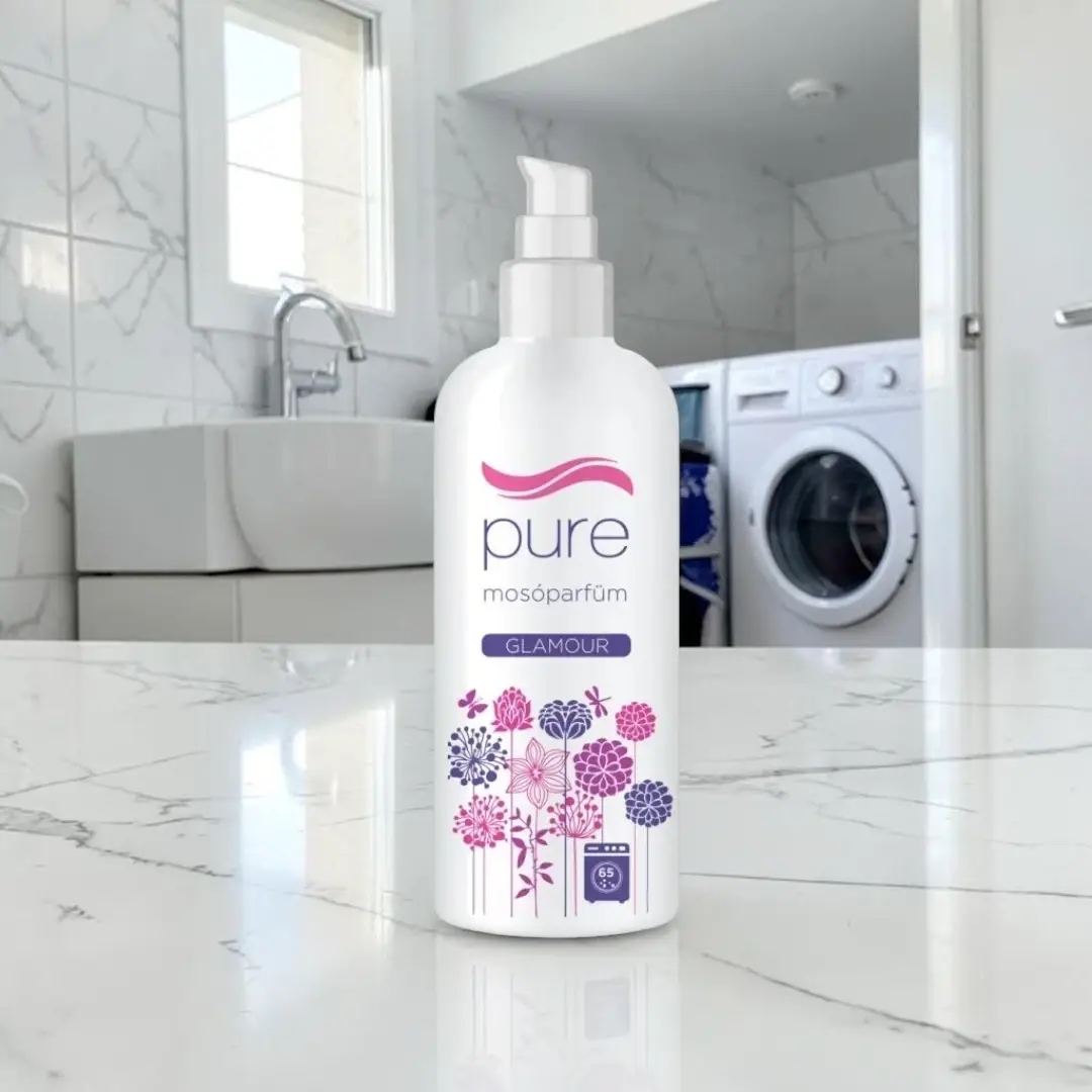 Pure Glamour mosóparfüm, hosszan tartó mosóparfüm, vegán mosóparfüm Pure Glamour, antiallergén mosóparfüm Pure Glamour, Pure Glamour illatú mosóparfüm, textil illatosító mosóparfüm, virágos mosóparfüm, öblítő alternatíva