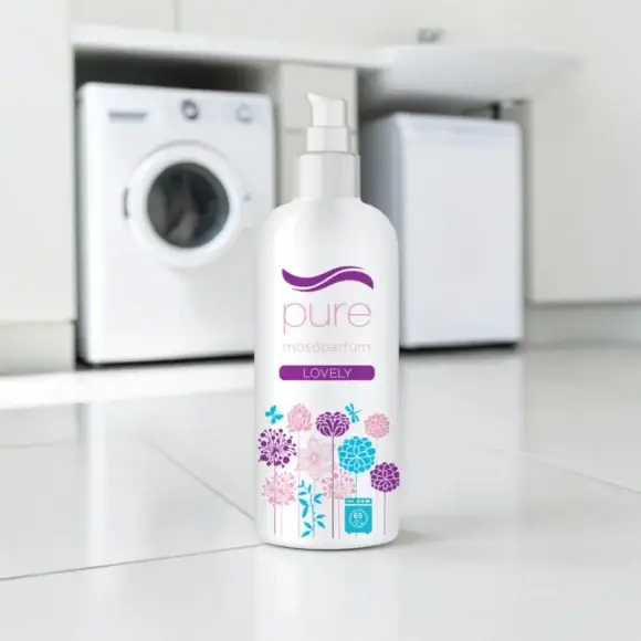 Pure Lovely mosóparfüm, hosszan tartó mosóparfüm, vegán mosóparfüm Pure Lovely, antiallergén mosóparfüm Pure Lovely, Pure Lovely illatú mosóparfüm, textil illatosító mosóparfüm, virágos mosóparfüm, öblítő alternatíva