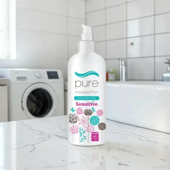 Pure Moments mosóparfüm, hosszan tartó mosóparfüm, vegán mosóparfüm Pure Moments, antiallergén mosóparfüm Pure Moments, Pure Moments illatú mosóparfüm, textil illatosító mosóparfüm, púderes mosóparfüm, babaillatú mosóparfüm, öblítő alternatíva
