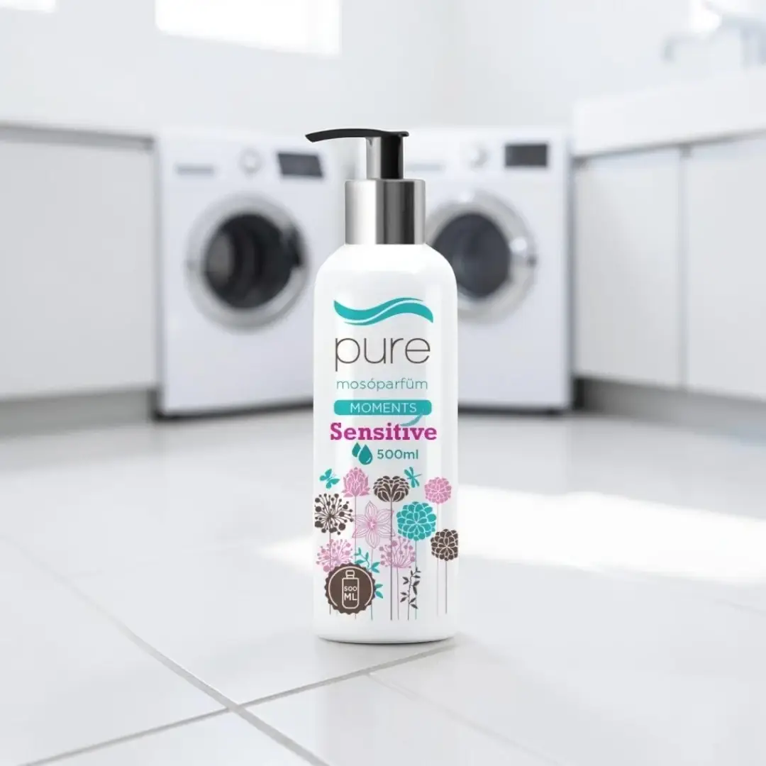 Pure Moments mosóparfüm, hosszan tartó mosóparfüm, vegán mosóparfüm Pure Moments, antiallergén mosóparfüm Pure Moments, Pure Moments illatú mosóparfüm, textil illatosító mosóparfüm, púderes mosóparfüm, babaillatú mosóparfüm, öblítő alternatíva